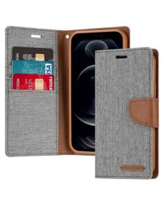 goospery-canvas-book-case-iphone-13-pro-max-6-7-grey-front