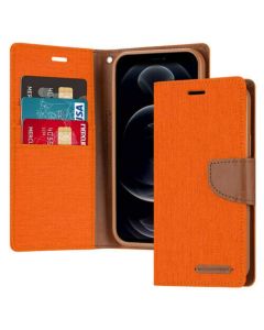 goospery-canvas-book-case-iphone-13-pro-max-6-7-orange-front