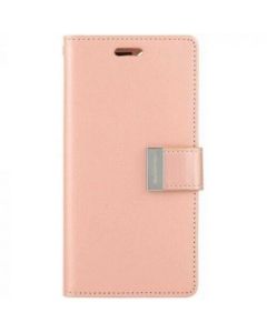 goospery-rich-diary-book-case-iphone-13-mini-5-4-rose-gold-front