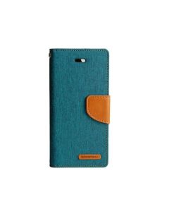 goospery-canvas-book-case-iphone-13-6-1-green-front
