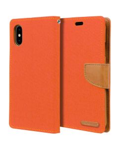 Buy Goospery Canvas Book Case For iPhone X / XS - Orange