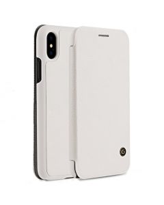Buy G-Case Leather Slim Book Case for iPhone X - White