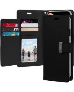 Goospery Rich Diary Book Case For Note 9 - Black