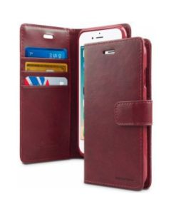 Mercury Mansoor Diary Case WithCard Slot For iPhone XS Max - Maroon